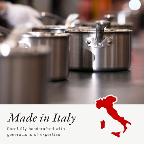 Made In Cookware - 2 Quart Stainless Steel Saucier Pan - 5 Ply Stainless Clad - Professional Cookware - Crafted in Italy - Induction Compatible - My Kitchen Products