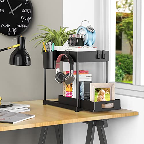 Madoalker 2 Pack Under Sink Organizer with Pull-Out Drawer, Black - My Kitchen Products