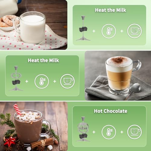 Maestri House Milk Frother, Variable Temp and Froth Thickness DualFro 600 Milk Frother Steamer, 21OZ Smart Touch Control Milk Warmer, Dishwasher Safe, Memory Function for Latte&Hot Chocolate (White) - My Kitchen Products
