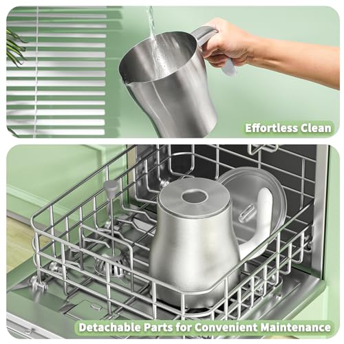 Maestri House Milk Frother, Variable Temp and Froth Thickness DualFro 600 Milk Frother Steamer, 21OZ Smart Touch Control Milk Warmer, Dishwasher Safe, Memory Function for Latte&Hot Chocolate (White) - My Kitchen Products