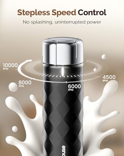 Maestri House Rechargeable Milk Frother with Stepless Speed Control, LunaFro 2.0 Handheld Electric Foam Maker Waterproof Drink Mixer Foamer for Lattes, Cappuccino - My Kitchen Products
