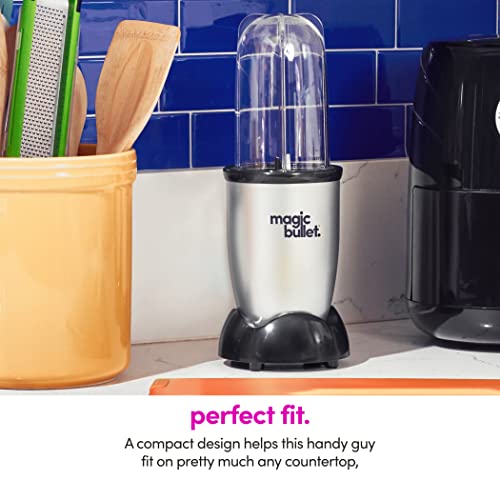 Magic Bullet Blender, Small, Silver, 11 Piece Set - My Kitchen Products