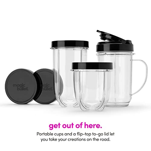 Magic Bullet Blender, Small, Silver, 11 Piece Set - My Kitchen Products