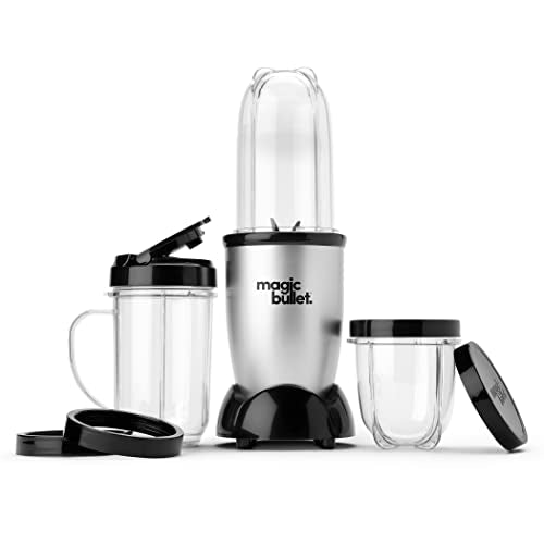 Magic Bullet Blender, Small, Silver, 11 Piece Set - My Kitchen Products