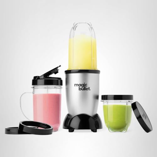 Magic Bullet Blender, Small, Silver, 11 Piece Set - My Kitchen Products