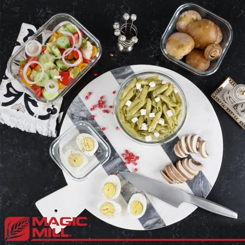 Magic Mill Premium Borosilicate Glass Food Storage Containers with lids Set | 24pc Sets with 12 Bowls & 12 Airtight Locking Lids for Lunch & Meal Prep, Safe for Oven, Freezer, Dishwasher, BPA-Free - My Kitchen Products