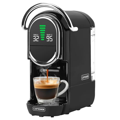 Magician1 Mini Espresso Machine for Nespresso Original, Dolce Gusto, Lavazza Blue, ESE Pods, 19-Bar Coffee Machine for Ground Coffee, Coffee Maker with adjustable Temp & Cup Size, 21oz Reservoir - My Kitchen Products