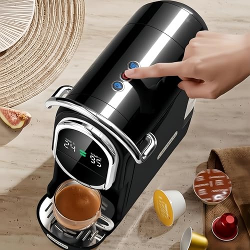 Magician1 Mini Espresso Machine for Nespresso Original, Dolce Gusto, Lavazza Blue, ESE Pods, 19-Bar Coffee Machine for Ground Coffee, Coffee Maker with adjustable Temp & Cup Size, 21oz Reservoir - My Kitchen Products
