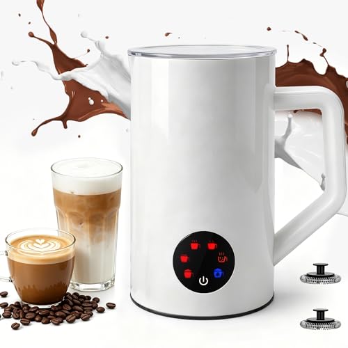 MAISON HUIS Milk Frother, 6-IN-1 Electric Milk Steamer, 20oz/591ml Hot & Cold Foam Maker for Latte & Cappuccino, 550W Fast Heating Stainless Steel Milk Steamer, Hot Chocolate Maker - My Kitchen Products