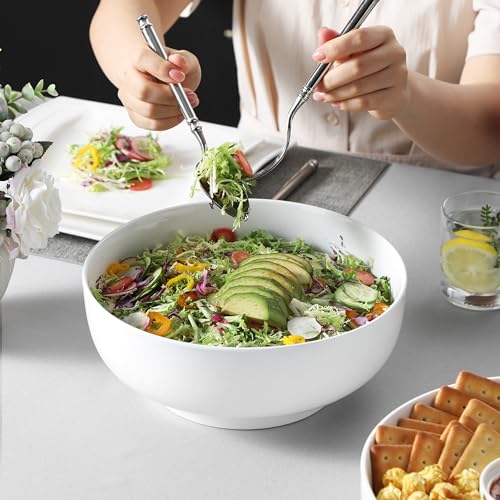 MALACASA Serving Bowls, 114 OZ(10") Extra Large Salad Bowls Set of 2, Porcelain White Serving Bowls for Salad, Soup, Pasta and Dinner, Large Ceramic Bowl Set for Entertaining, Series REGULAR - My Kitchen Products