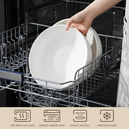 MALACASA Serving Bowls, 114 OZ(10") Extra Large Salad Bowls Set of 2, Porcelain White Serving Bowls for Salad, Soup, Pasta and Dinner, Large Ceramic Bowl Set for Entertaining, Series REGULAR - My Kitchen Products