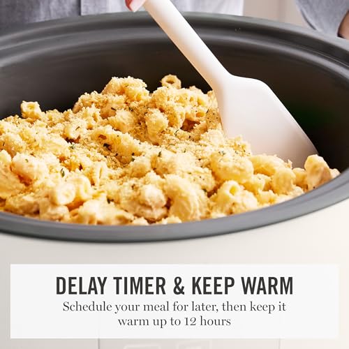 Martha Stewart 8 QT Slow Cooker, Programmable with Timer, 3 Heat Settings (Low, High, Warm), Nonstick Ceramic Removable Crock, Stovetop & Oven Safe, Glass Lid, Simmer, Reheat, Warm, Linen - My Kitchen Products