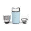 Martha Stewart Electric Coffee & Spice Grinder, Dual 2.5oz Removable Bowls, Storage Lids, Stainless Steel Blades, One Touch Pulse Control, 2-in-1 Compact, Beans & Spices, Herbs & Nuts, Sky Blue - My Kitchen Products