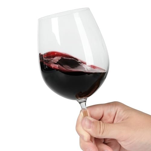 Martha Stewart Vivica 4-Pack Red Wine Glass Set, 20 oz – Elegant Stemmed Wine Glasses for Red Wine, Durable Clear Glassware for Dining, Entertaining, or Everyday Use - My Kitchen Products