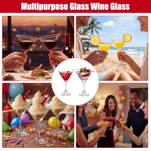 Maxdot Martini Glasses Set of 12, 9 oz Crystal Cocktail Glasses with 12 Metal Picks, Elegant Hand Blown Stemware for Espresso Martini, Gimlet, Cosmopolitan, Party, Home Bar, Glassware Gift Set - My Kitchen Products