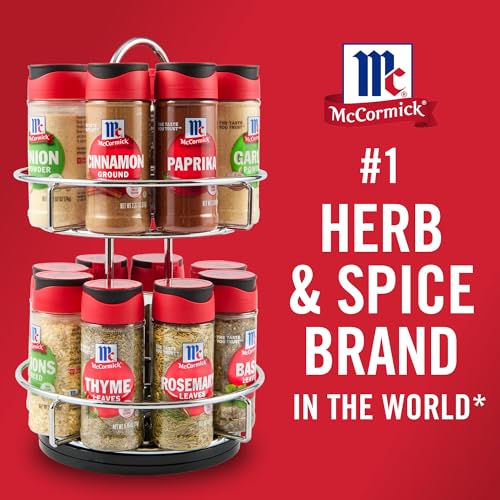 McCormick Spice Rack, Two Tier Chrome, Featuring 16 Herbs & Spices for Everyday Cooking, Great Gift for Housewarming, Wedding & Bridal Shower, 26.09 oz - My Kitchen Products