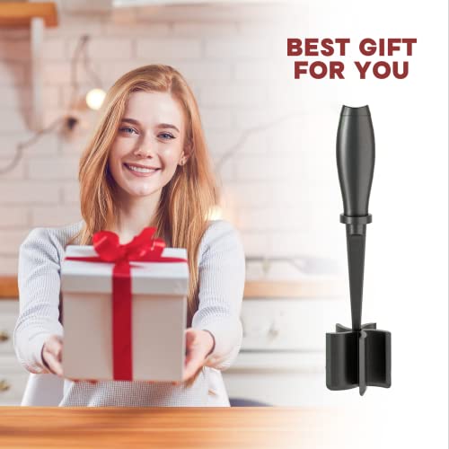 Meat Chopper, Hamburger Grinder, Premium Heat Resistant Smasher for Ground Beef, Burger Grinder Nylon Potato Mix Tool, Meat & Poultry Tenderizers-Black - My Kitchen Products