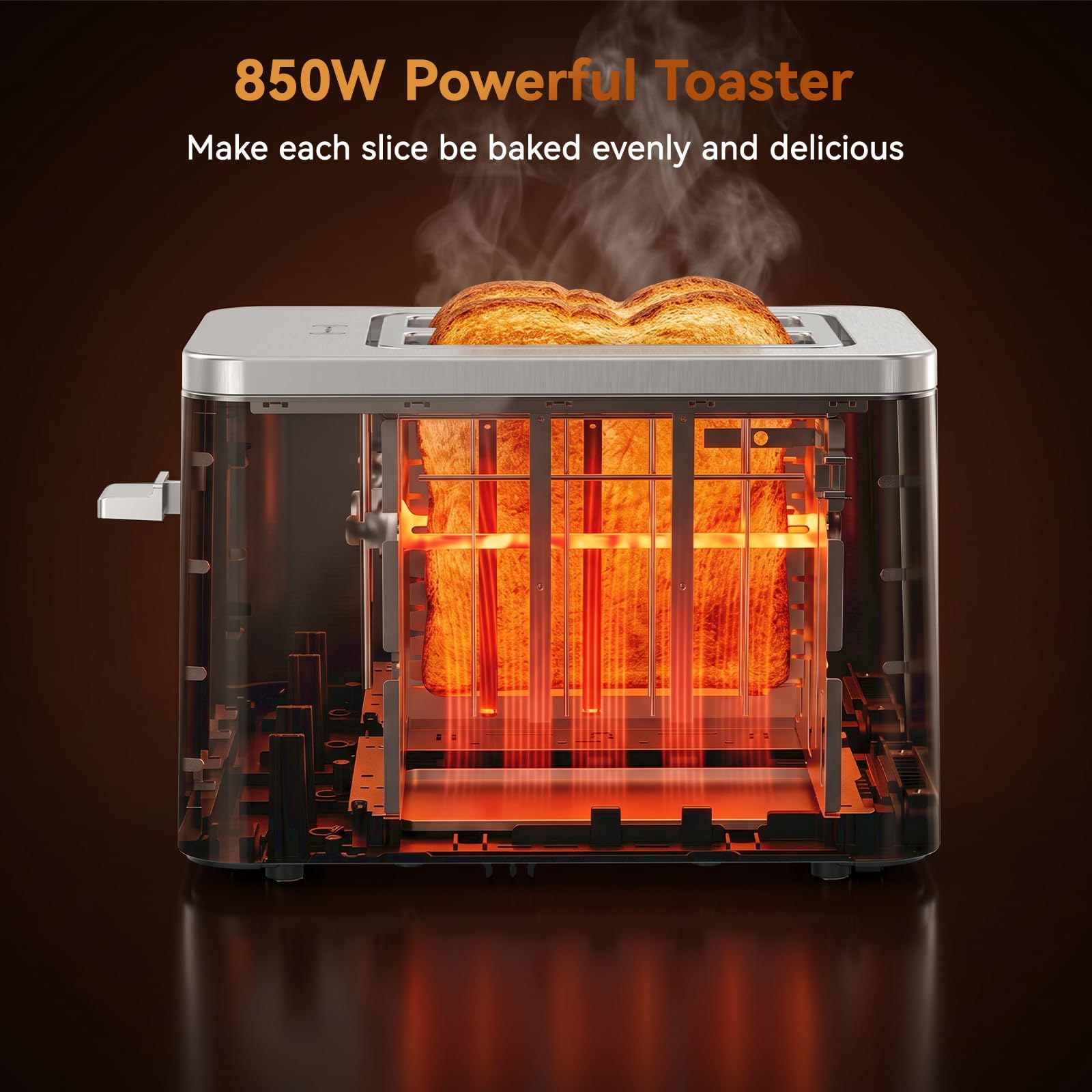 Mecity 2 Slice Toaster Smart Touchscreen, Stainless Steel Wide Slot Toasters Defrost, Reheat, Memory Function, Auto Shutoff, Digital Electric Bread Toaster for Bagel Muffin Waffle, 120V - My Kitchen Products