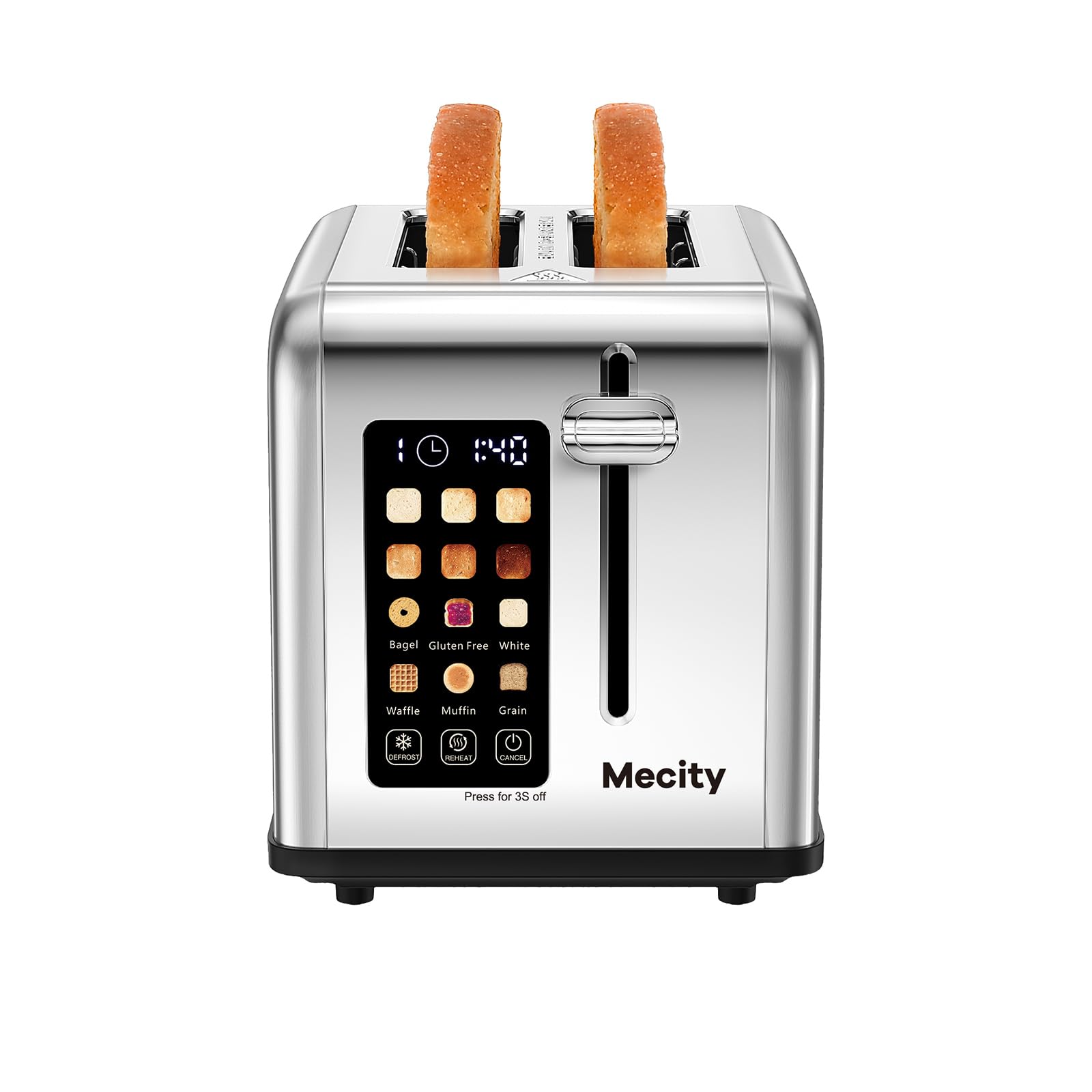 Mecity 2 Slice Toaster Touch Screen 1.5" Wide