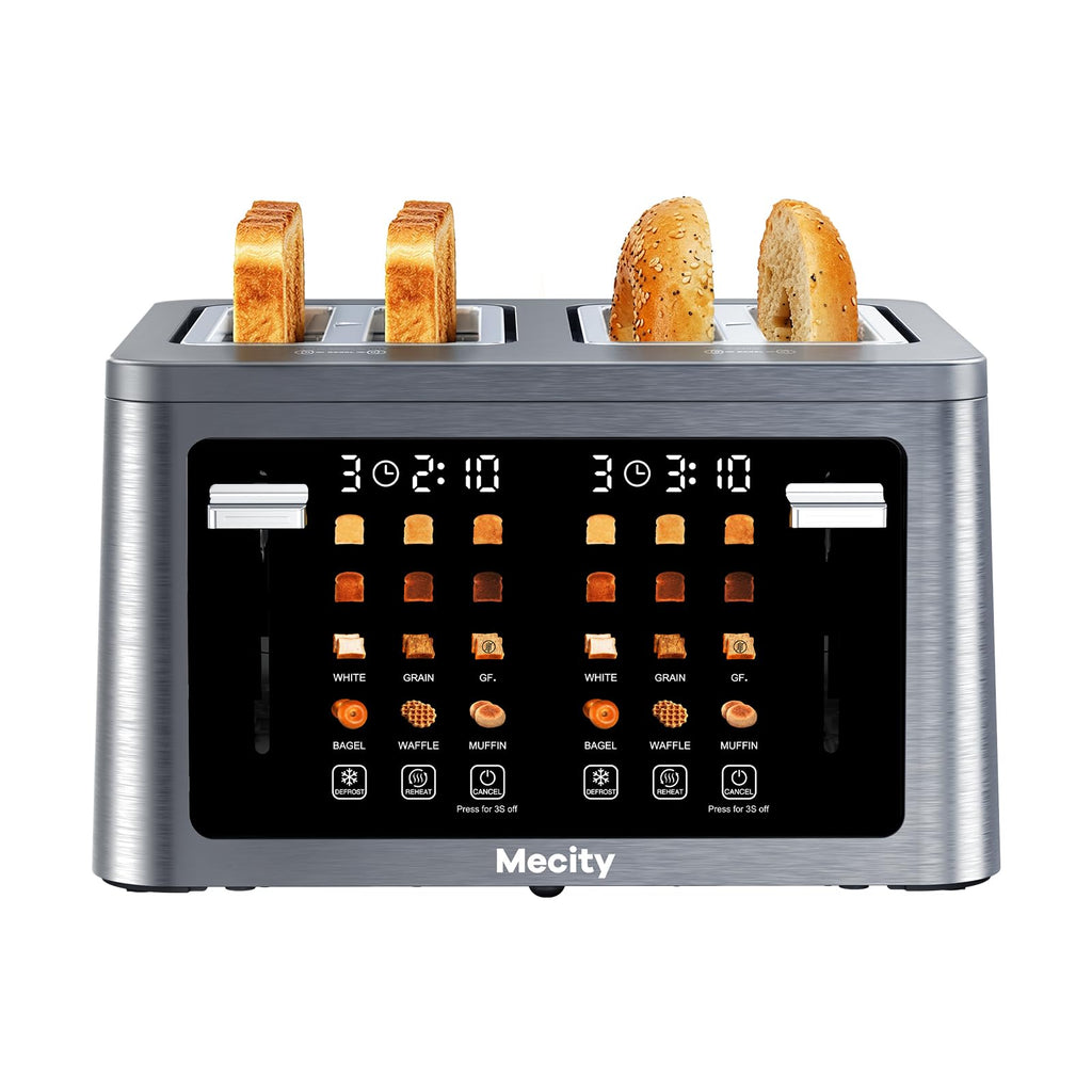 Mecity 4 Slice Touchscreen Toaster, 6 Bread Modes & 6 Browning