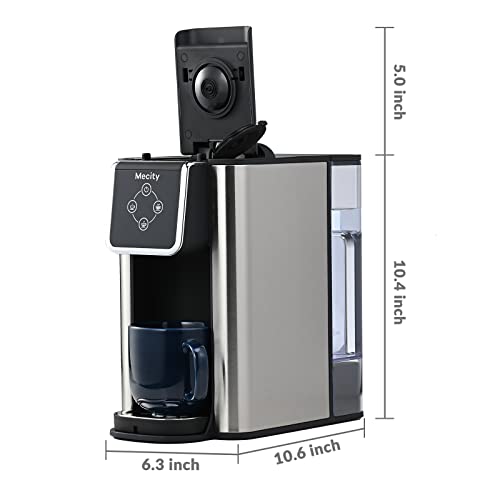 Mecity Coffee Maker 3 in 1 Single Serve Coffee Machine, Compatible with K cup Capsules, Instant Coffee Pot, Tea maker, 6,8,10 Oz Cup, Removable 50 Oz Water Reservoir, 120V 1150W - My Kitchen Products