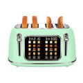 Mecity Toaster 4 Slice, Touch Screen Wide Slot Retro Toaster For Breads Bagel Muffin Waffle, House Warming Gift New Home, 120V 1650W, Light Green - My Kitchen Products