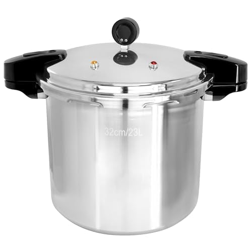 MegaChef 24 Quart Large Capacity Aluminum Stovetop Pressure Cooker for Induction and Gas Stove-Tops - My Kitchen Products