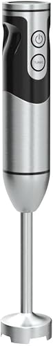 MegaWise Hand Blender, Immersion Blender Handheld 12-Speed with 80% Sharper Blades, Titanium Reinforced Stainless Steel 3-in-1 Immersion Blender,Includes Whisk and Milk Frother (3-in 1 Black) - My Kitchen Products