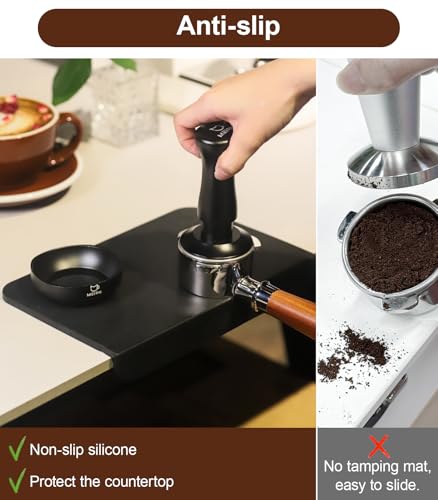 MEION Espresso Tamping mat, Coffee Espresso Tamper Mat, Food Grade Silicone Tamp Mat, Tamper Mat for Espresso Machine Espresso Accessories, Waterproof and Heat Resistant Espresso Mat - My Kitchen Products