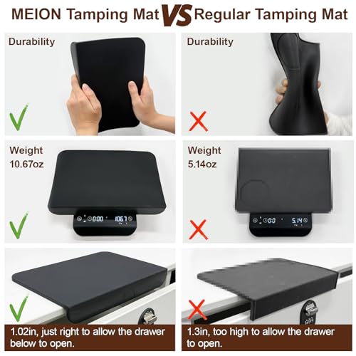 MEION Espresso Tamping mat, Coffee Espresso Tamper Mat, Food Grade Silicone Tamp Mat, Tamper Mat for Espresso Machine Espresso Accessories, Waterproof and Heat Resistant Espresso Mat - My Kitchen Products