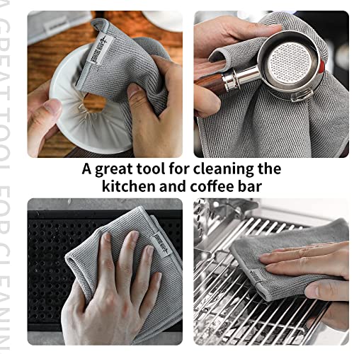 MHW-3BOMBER Barista Towels 4Pack, 11" Microfiber Barista Cloth Coffee Cleaning Towel - Coffee Cleaning Accessories fit Espresso Machine|Steam Wand|Countertop CT5322 - My Kitchen Products