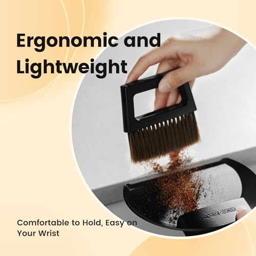 MHW-3BOMBER Small Coffee Brush, Hand Broom and Dustpan Set, Magnetic Small Brush and Dustpan Set Soft Bristles, Dust Pan Brush for Home Kitchen Coffee Counter Office, B5188B - My Kitchen Products
