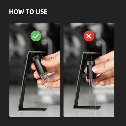 MHW-3BOMBER WDT Tool Espresso Distribution Tool with Magnetic Stand, Adjustable Needle Range, 0.4mm Stainless Steel Needles (8+6 Spare), Anti-Clumping Coffee Stirrer for 51/54/58mm Portafilter, T6126 - My Kitchen Products