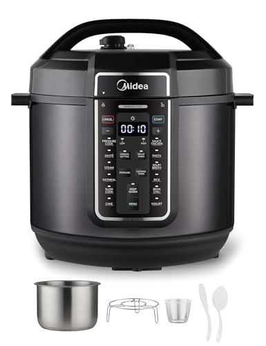 Midea 12-in-1 Electric Pressure Cooker, 8 Quarts, 12 Presets, Multi-Functional Programmable Slow Cooker, Rice Cooker, Steamer, Sauté Pan, Yogurt Maker, and More, Stainless Steel - My Kitchen Products