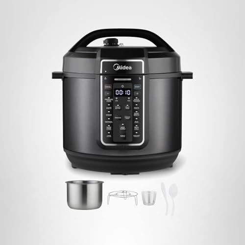 Midea 12-in-1 Electric Pressure Cooker, 8 Quarts, 12 Presets, Multi-Functional Programmable Slow Cooker, Rice Cooker, Steamer, Sauté Pan, Yogurt Maker, and More, Stainless Steel - My Kitchen Products