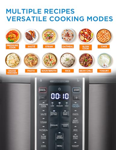 Midea 12-in-1 Electric Pressure Cooker, 8 Quarts, 12 Presets, Multi-Functional Programmable Slow Cooker, Rice Cooker, Steamer, Sauté Pan, Yogurt Maker, and More, Stainless Steel - My Kitchen Products