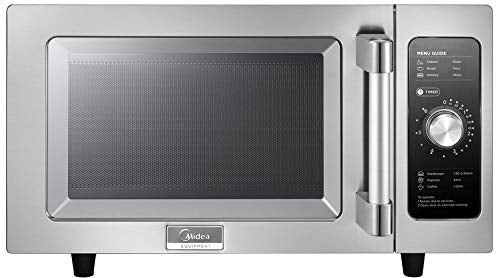 Midea Equipment 1025F0A Countertop Commercial Microwave Oven with Dial, 1000W, Stainless Steel, .9 CuFt - My Kitchen Products