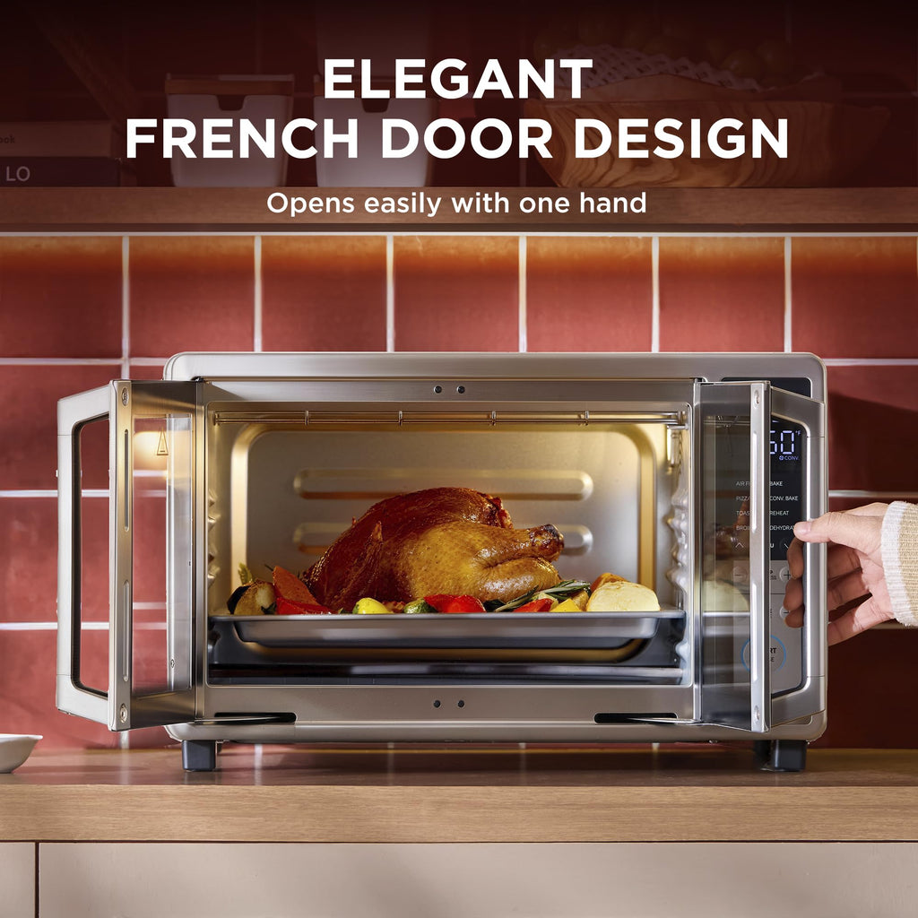 Midea Flexify Slim 8-in-1 French Door Toaster Oven Air Fryer Combo, Compact Countertop Oven with Infrared SpeedHeat, 25 Quart Capacity, Stainless Steel - My Kitchen Products
