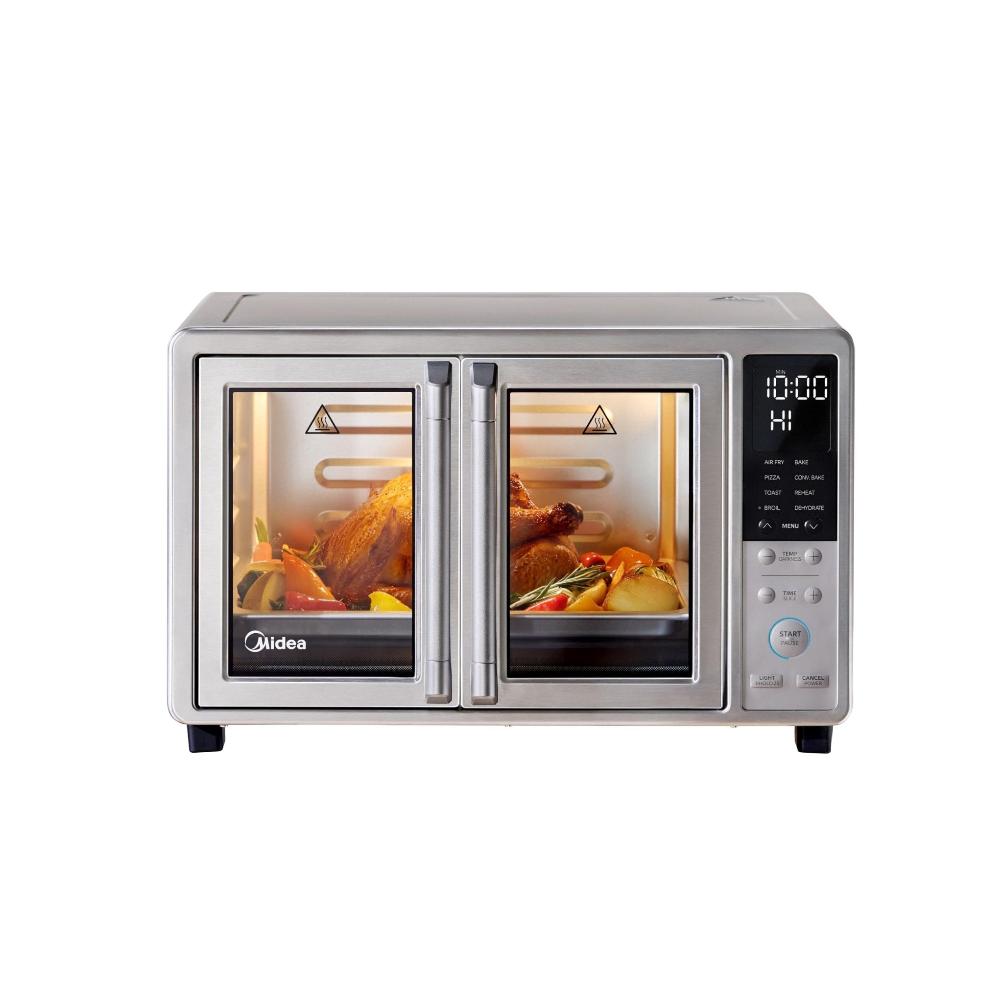 Midea Flexify Slim 8-in-1 French Door Toaster Oven Air Fryer Combo, Compact Countertop Oven with Infrared SpeedHeat, 25 Quart Capacity, Stainless Steel - My Kitchen Products