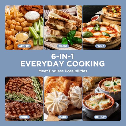 Midea Neo Air Fryer Toaster Oven Combo with Air Fry, Toast, Pizza, Broil, Bake, and Reheat Functions, 12.7 Quarts, Stainless Steel - My Kitchen Products