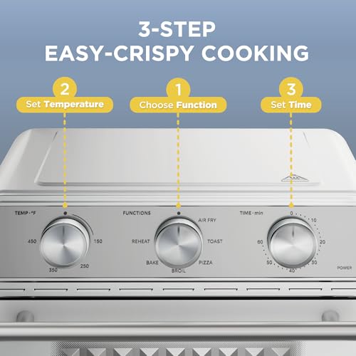 Midea Neo Air Fryer Toaster Oven Combo with Air Fry, Toast, Pizza, Broil, Bake, and Reheat Functions, 12.7 Quarts, Stainless Steel - My Kitchen Products