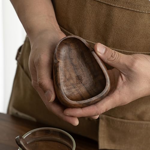 MIGAKU HOME Coffee Bean Dosing Cup & RDT Spray Bottle Set - Walnut Wood Espresso Accessories Kit with Static Reduction Spray, Measuring Tray for Coffee/Tea ﻿ - My Kitchen Products
