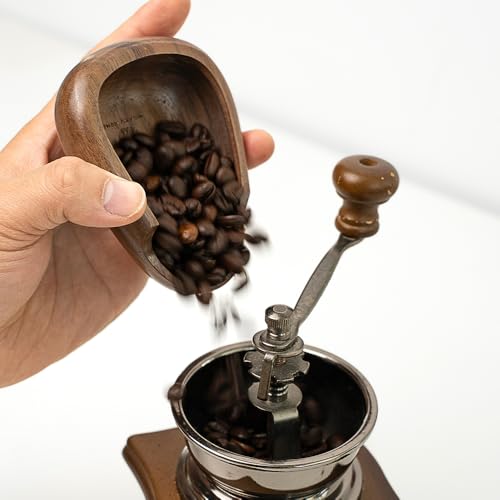 MIGAKU HOME Coffee Bean Dosing Cup & RDT Spray Bottle Set - Walnut Wood Espresso Accessories Kit with Static Reduction Spray, Measuring Tray for Coffee/Tea ﻿ - My Kitchen Products