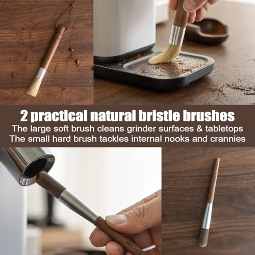MIGAKU HOME Coffee Grinder Cleaning Kit - 5Pcs Large Soft Brush, Small Hard Brush, Group Head Brush, Long-reach Brush & Air Blower for Coffee & Espresso Machine Parts & Accessories - My Kitchen Products
