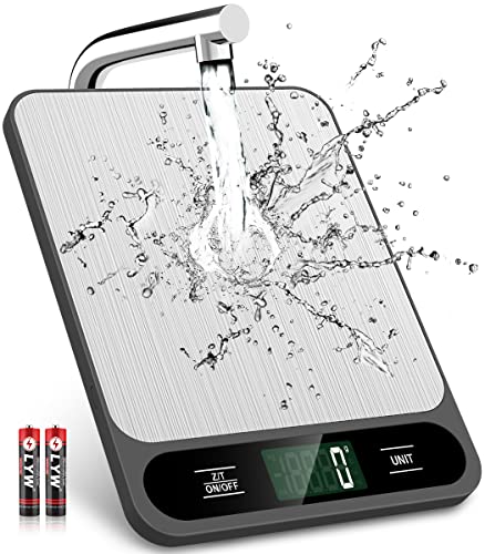 Mik-Nana Food Scale, 10kg/22lb Digital Kitchen Scale Weight Grams and Ounces for Baking Cooking Coffee Package Postage, 6 Units with Tare Function, LCD Display, Easy Clean Stainless Steel - My Kitchen Products