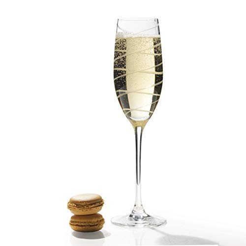 Mikasa Crystal Cheers Champagne Flutes, Set of 4, 8 fluid ounces - My Kitchen Products