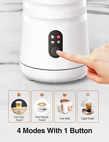 Milk Frother, 4-in-1 Milk Steamer and Frother, Hot & Cold Foam Milk Warmer with Temperature Control, Auto Shut-Off Frothers for Coffee, Latte, Cappuccino, Macchiato - My Kitchen Products