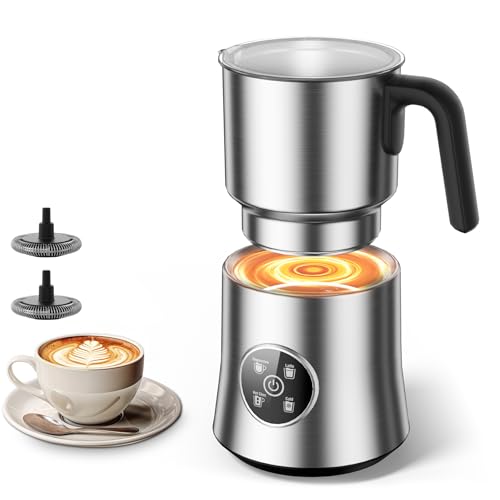 Milk Frother and Steamer, 4-in-1 Electric Frother for Hot & Cold Foam, One-Touch Operation for Cafe-Style Lattes & Cappuccinos, Fast Heat, Dishwasher Safe,30.44Oz/900ML Capacity - My Kitchen Products