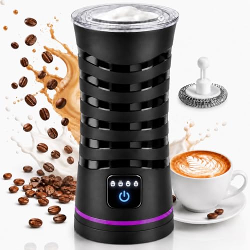 Milk Frother and Steamer, Large Capacity 4-in-1 Electric Milk Frother with Touchscreen, Hot & Cold Foam Maker, Milk Warmer and Hot Chocolate Maker for Latte, Cappuccino, Macchiato,Black - My Kitchen Products