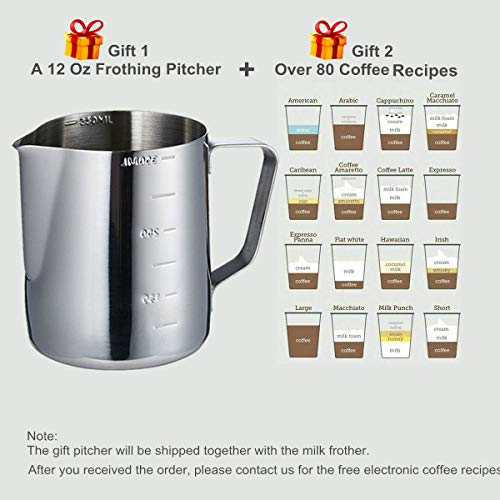Milk Frother Handheld Battery Operated, Coffee Frother for Milk Foaming, Latte/Cappuccino Frother Mini Frappe Mixer for Drink, Hot Chocolate, Stainless Steel Silver - My Kitchen Products